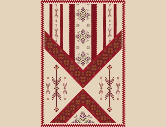 Ethnic Embroidery Geometric Pattern