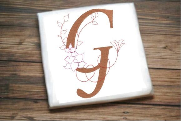 G Letter Vine Monogram Flower