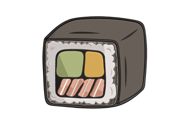 Sushi Embroidery Design
